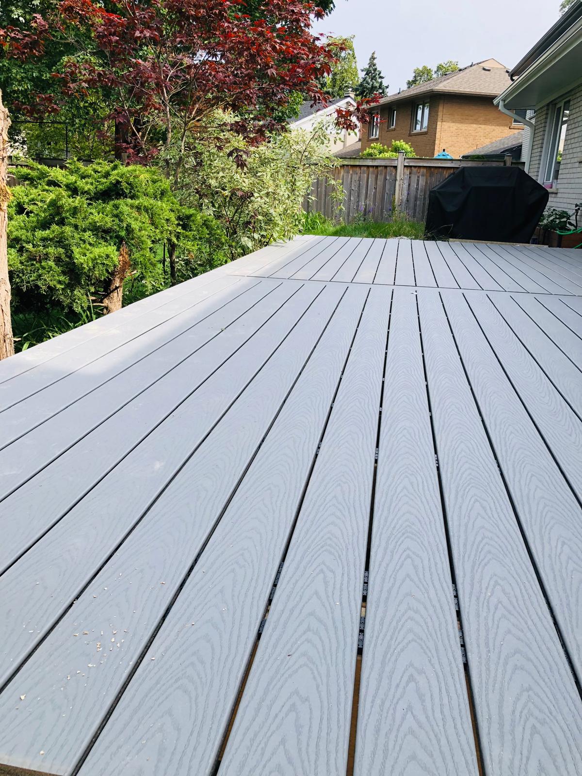 Custom outdoor deck with modern design